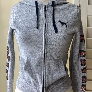 PINK - Rose Gold & Grey Sweater